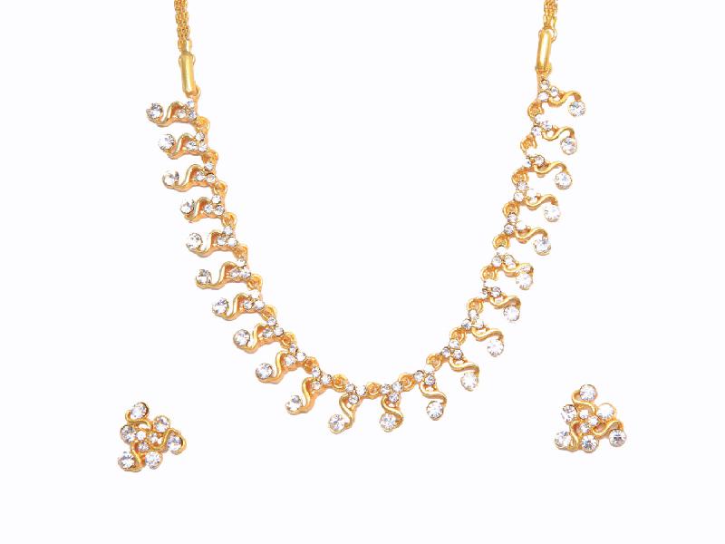 Jack Jewels Gold Plated Dollar Necklace, Gender : Female