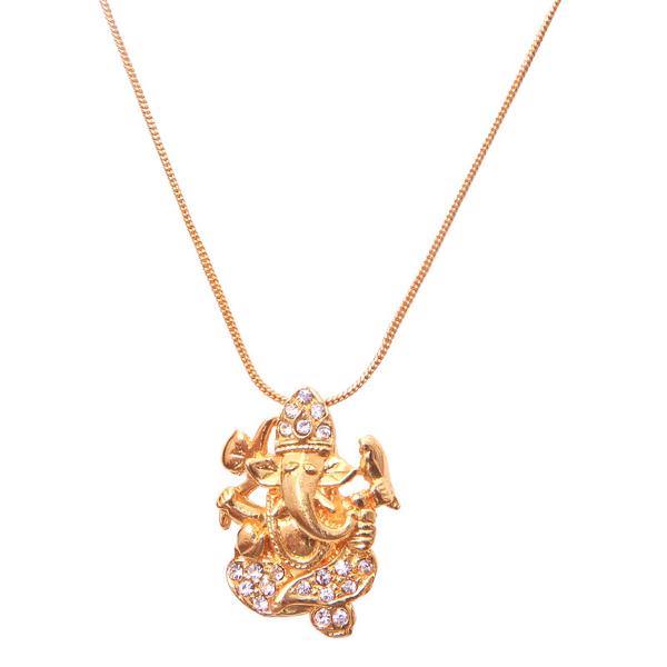 Jack Jewels Gold Plated Ganesha Pendant, Gender : Female