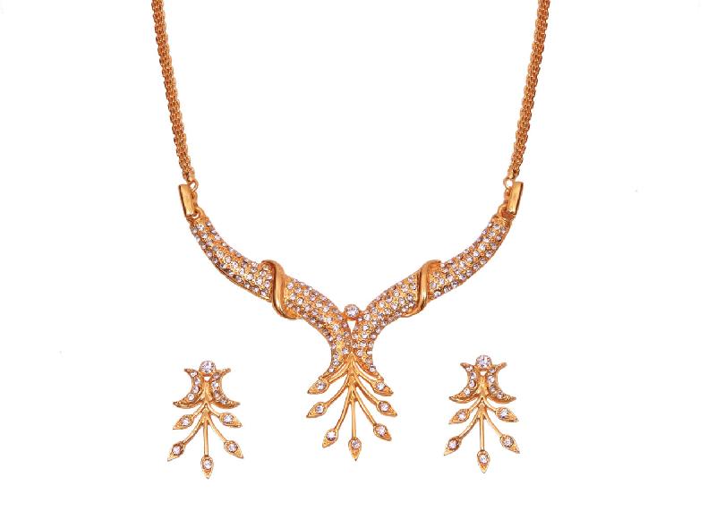 Jack Jewels Gold Plated Peacock Necklace, Gender : Female