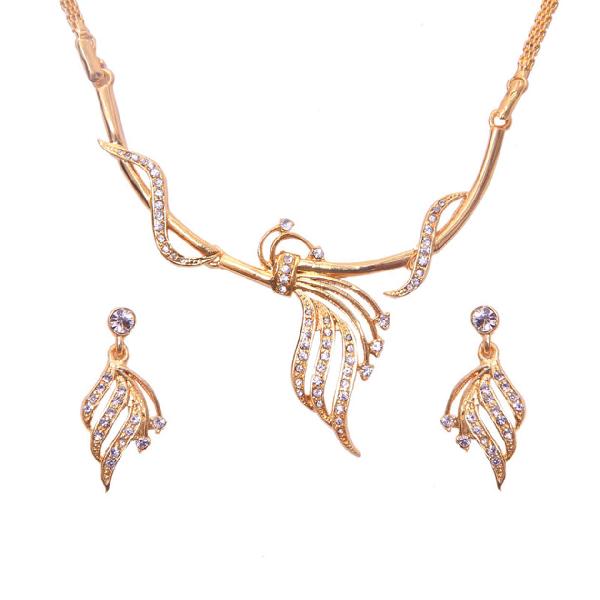 Jack Jewels Gold Plated Petal Leaf Necklace