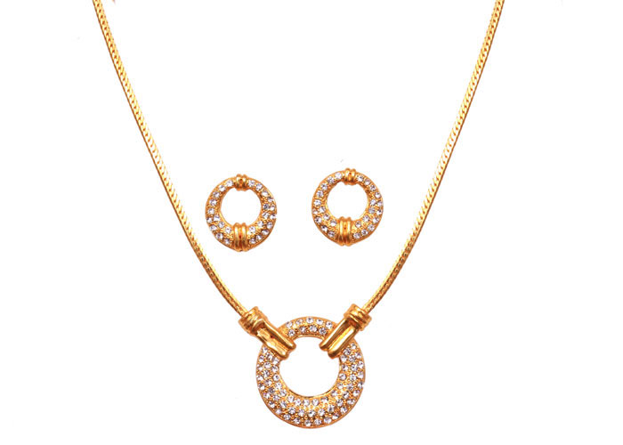 Jack Jewels Gold Plated Round Necklace, Gender : Female