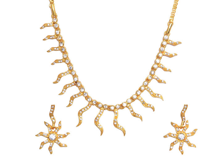 Jack Jewels Gold Plated Sun Rays Necklace