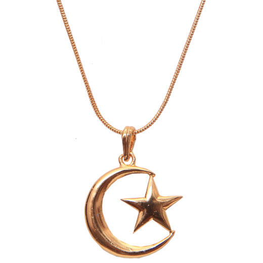 Moon Star Gold Plated Pendant
