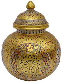 Brass Round Jar