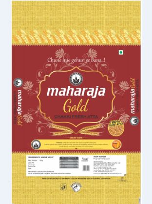 Maharaja Gold Chakki Fresh Atta 5kg, for Cookies, Cooking, Form : Powder