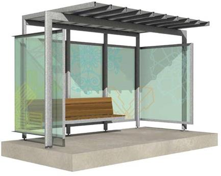 Polished Metal Bus Shelters, Style : Latest