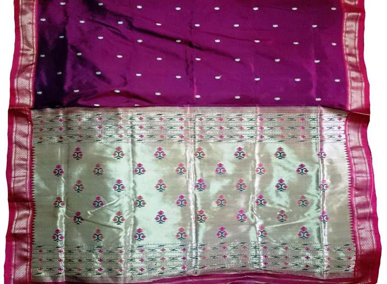 Yeola Paithani Silk Saree Meena Booti