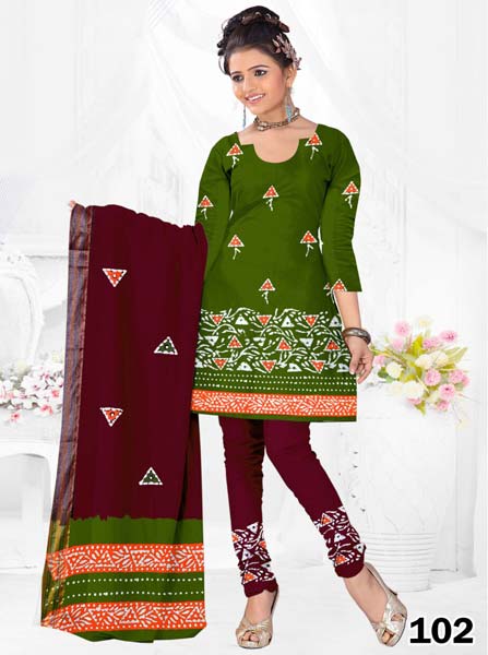 Batik salwar suit