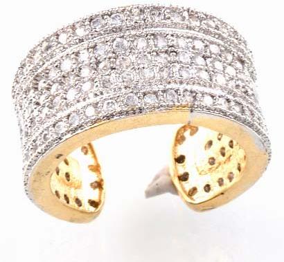 CZ 18k Gold Plated 5 layer Stone Ring