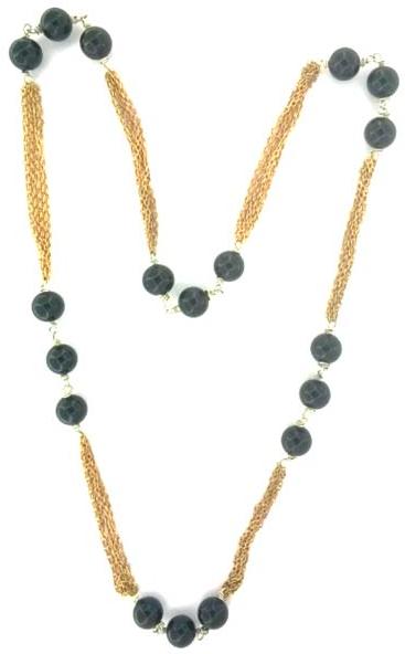 CZ Black Gray Gemstone Necklace