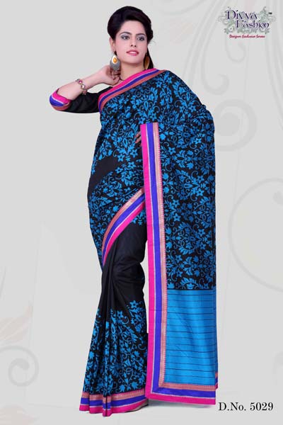 5000 series Attached Border Sarees