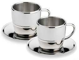 Stainless Steel Cup & Saucer