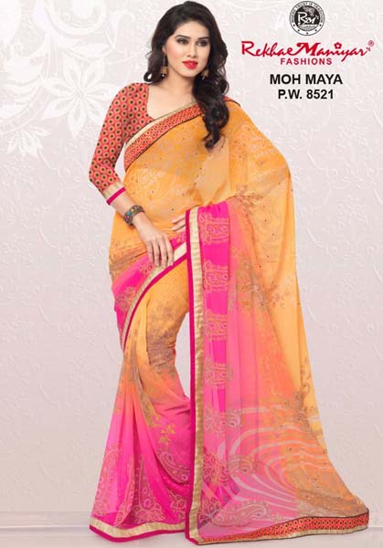 RekhaManiyar Fashions Chiffon Fancy Printed Saree 8521
