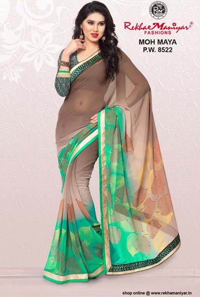 RekhaManiyar Fashions Chiffon Fancy Printed Saree 8522