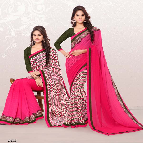 RekhaManiyar Fashions Designer Reversable Sari 8533