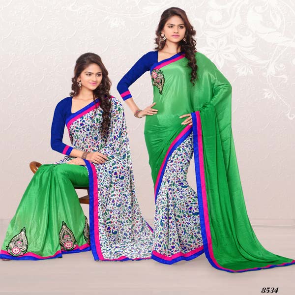 RekhaManiyar Fashions Designer Reversable Sari 8534