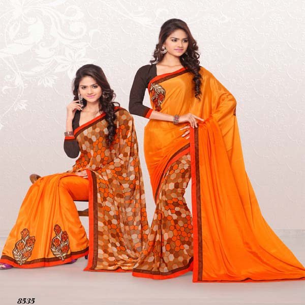 RekhaManiyar Fashions Designer Reversable Sari 8535