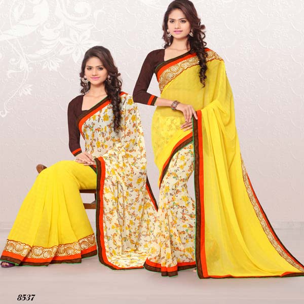 RekhaManiyar Fashions Designer Reversable Sari 8537