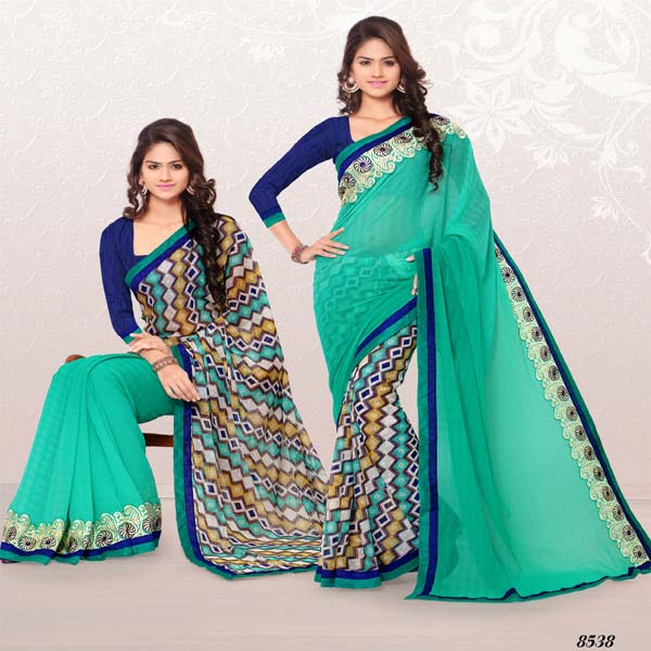 RekhaManiyar Fashions Designer Reversable Sari 8538