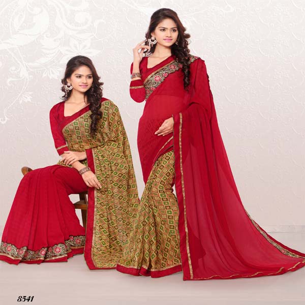RekhaManiyar Fashions Designer Reversable Sari 8541