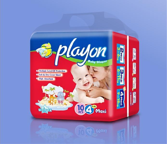 Printed Polythene Baby Diaper Packaging, Color : customized