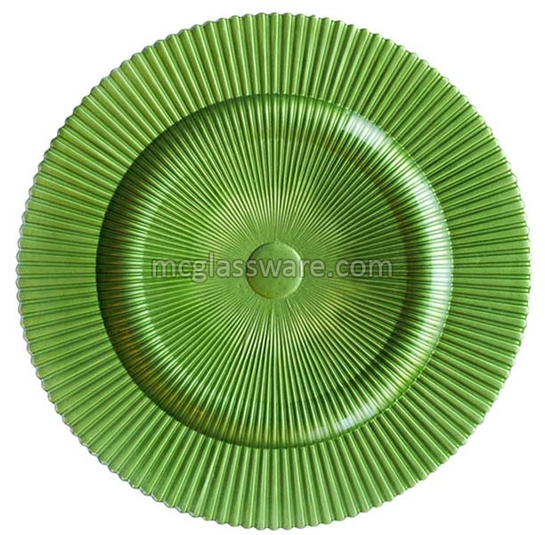 Sunray Green Glass Charger Plates Manufacturer In Shanxi China By Mc