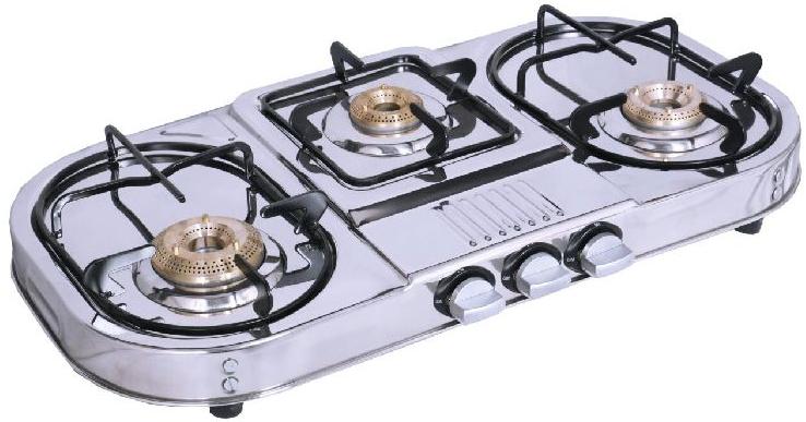 KNIGHT FLAME 3 BURNER STEP GAS STOVE