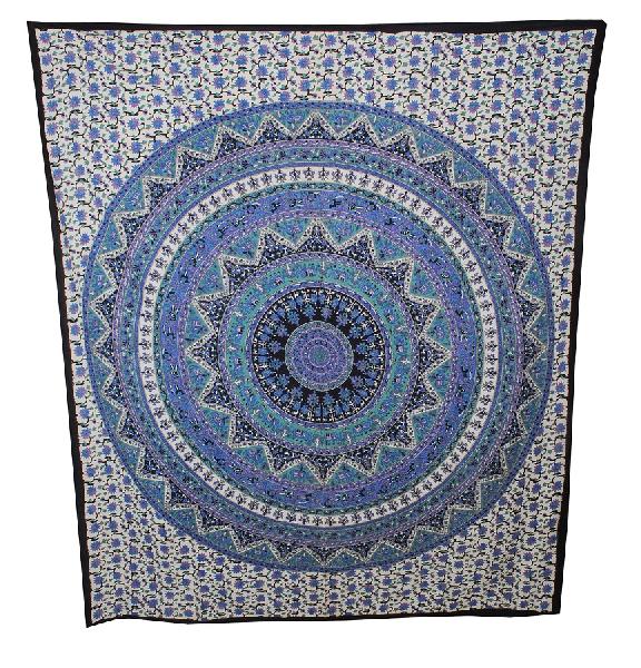 Boho Indian Mandala Tapestry Cotton Bedsheet wall hanging