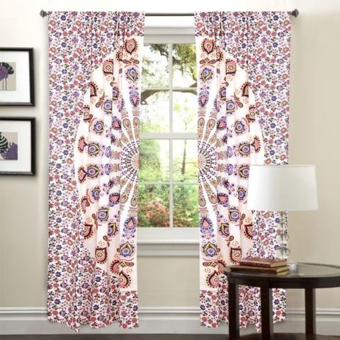 Floral Indian Mandala Handmade Wall Curtain