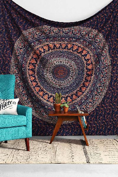 Hippie Bohemian Mandala Tapestry Cotton Bedspread Wall hanging