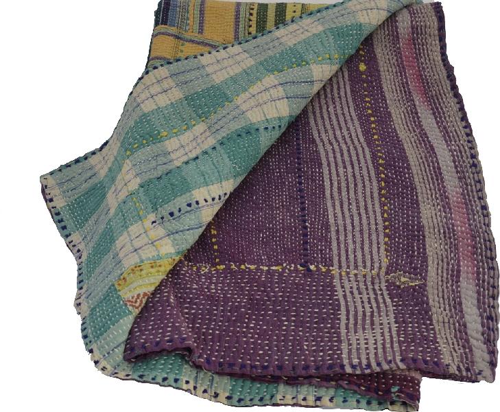 Handmade kantha Stitched Pattern Kantha Quilt