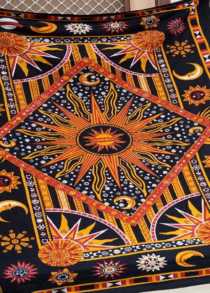 Sun Moon Indian Mandala Tapestry Wall hanging