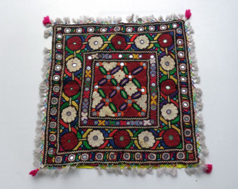Indian Banjara Cotton Square Vintage Cushion Cover