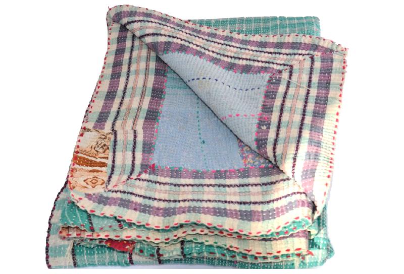 Hippy Indian Tribal Kantha Quilt