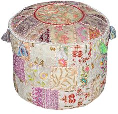 Embroidery Patchwork Puff Cover