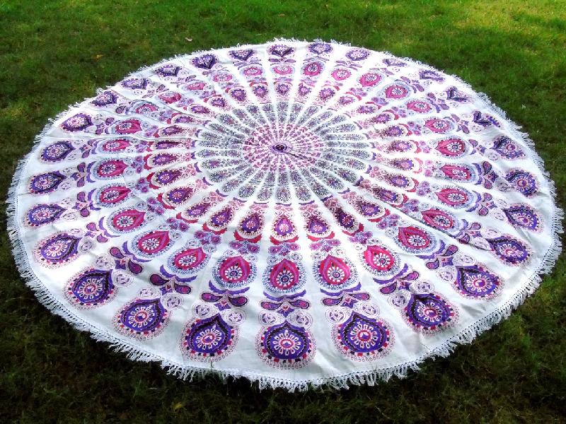 Round Mandala Tapestry Beach Throw