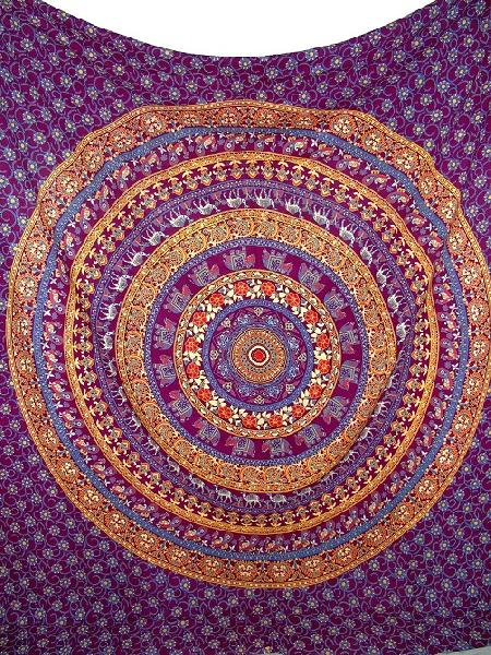 Indian Dorm Tribal Mandala Tapestry Cotton Bedsheet