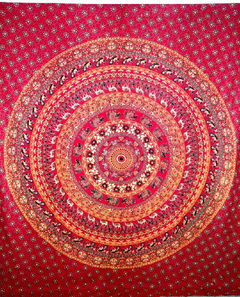 Bohemian Mandala Tapestry Cotton Bedsheet