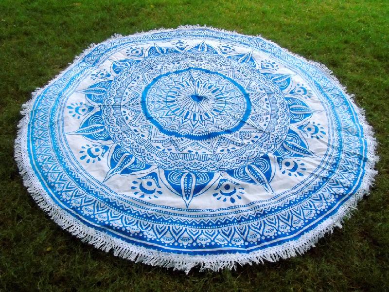 Mandala Round Tapestry Beach Throw