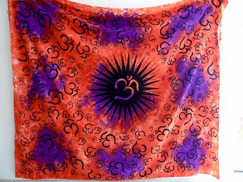Om Print Mandala Tapestry Wall Hanging