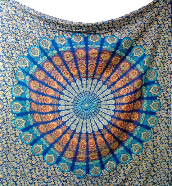 Indian Mandala Cotton Tapestry Bedspread Wall Hanging