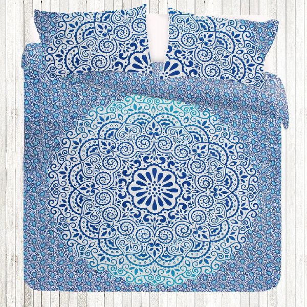 Indian Mandala Handmade Cotton Blue Duvet Cover