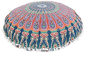 Indian Round Roundie Pillow Cover Mandala Decorative Cushion