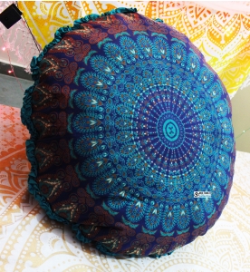 Mandala Round Floral Cushion Cover