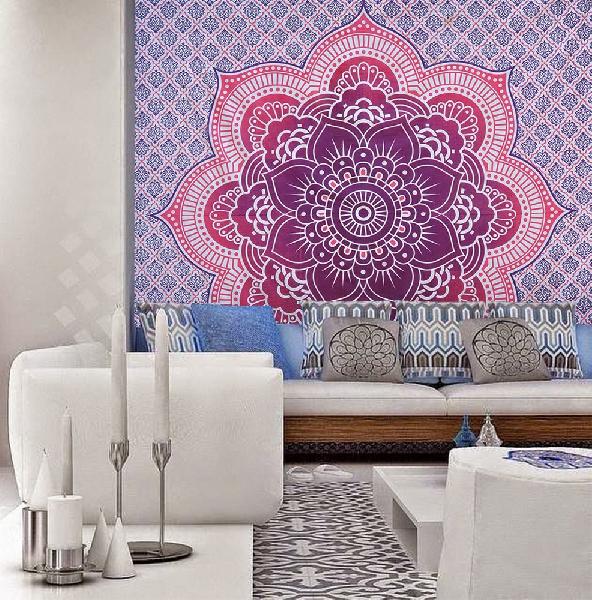 Screen printed tapestry wall hangings, Size : 84 x 98 inch 54x 89inch