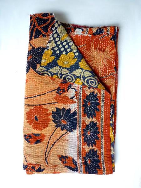 RAJASTHAN FASHIONS Cotton Traditioanl Indian Kantha Quilt, for Blanket, Technics : Handmade
