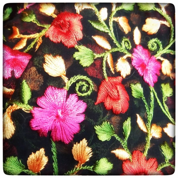 Georgette Flower Embroidery