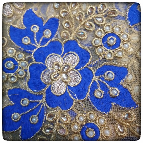 Net Flower Embroidery, Width : 44'