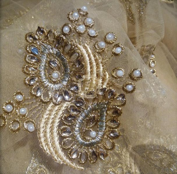 Buy Net Kundan Embroidery from Fab Couture, hisar, India | ID - 1844007