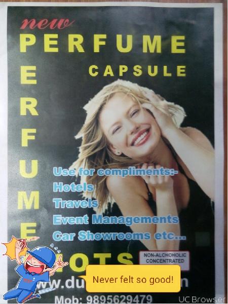PERFUME CAPSULES Non Alcholice products using for clothes